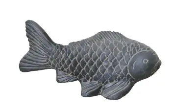 Product image 3 of the product “Fish, 43 cm L | Cast stone, handcrafted & coloured 43 cm”